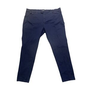 ModCloth Pants Women's Size 24 Navy Blue Cropped‎ Cotton Spandex Blend Trouser